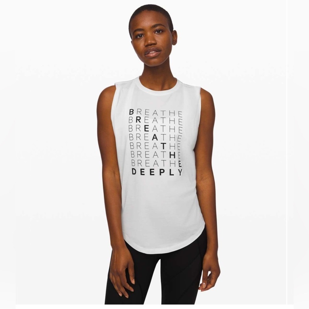Lululemon Brunswick Muscle Tank *Expression
White​​​
